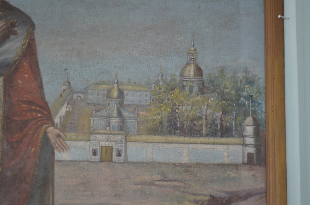 Николо-Теребенский монастырь в конце XIX в. Фрагмент образа Свт. Николая